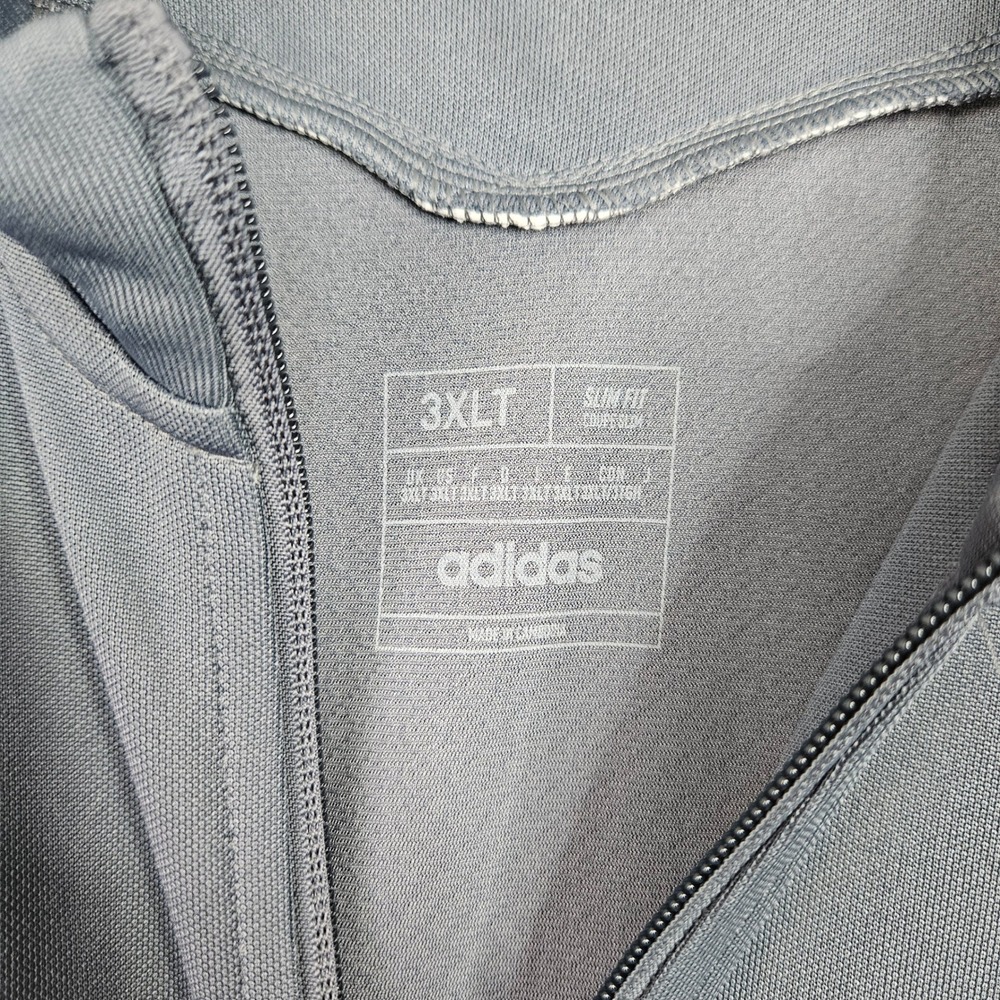 Adidas Tiro 23 League Training Jacket Mens 3XLT Grey White HS3504 Slim Fit New - Picture 3 of 8